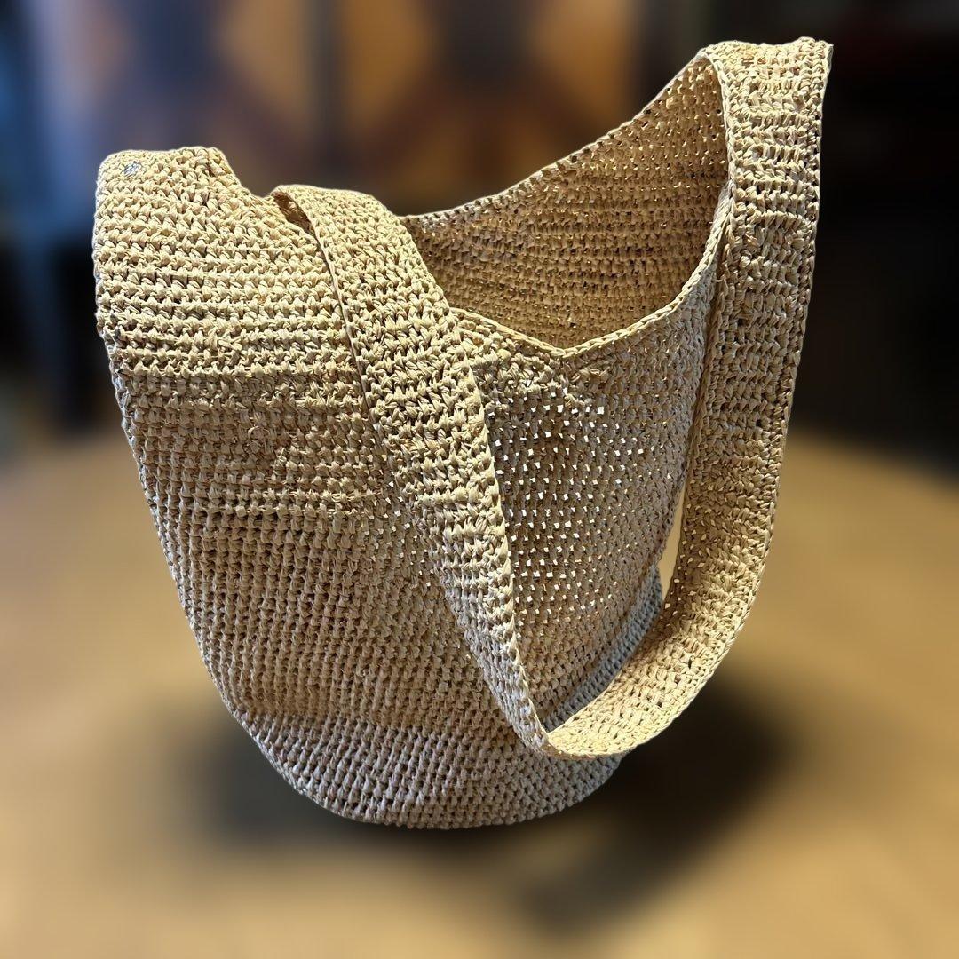 ヘレンカミンスキー　ラフィア　ワンショルダーかごバッグ