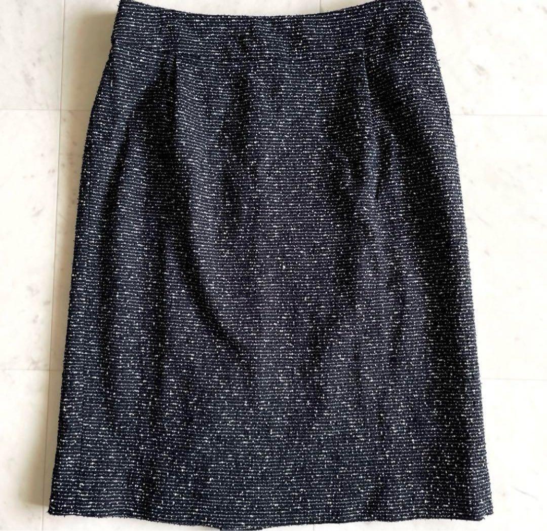 極美品♪プラステ PLST 滝沢眞規子着 カラーレス ツイード セットアップ M