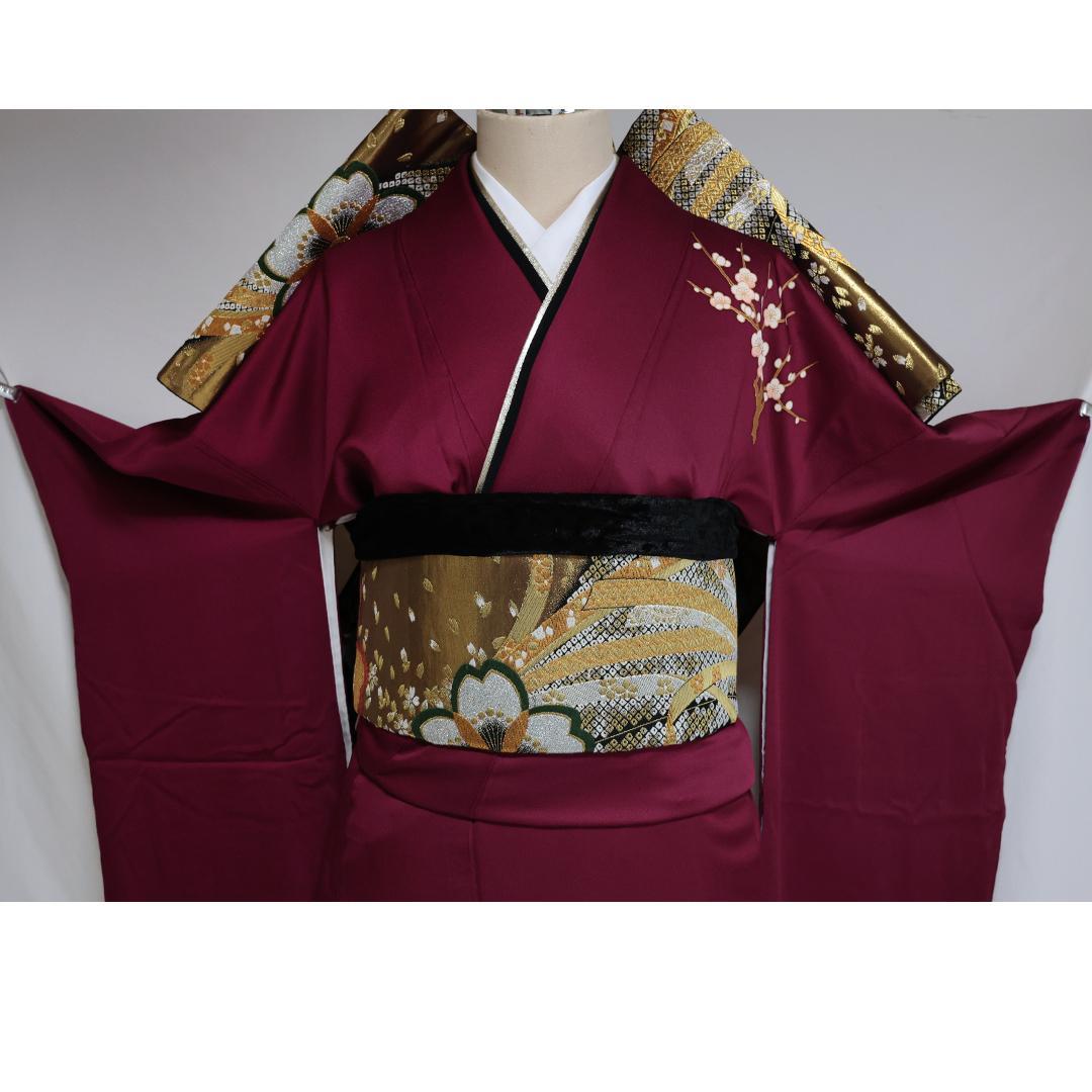 ヴィンテージ振袖■単品単体■161cm■成人式前撮り■帯オマケ品正絹HT03