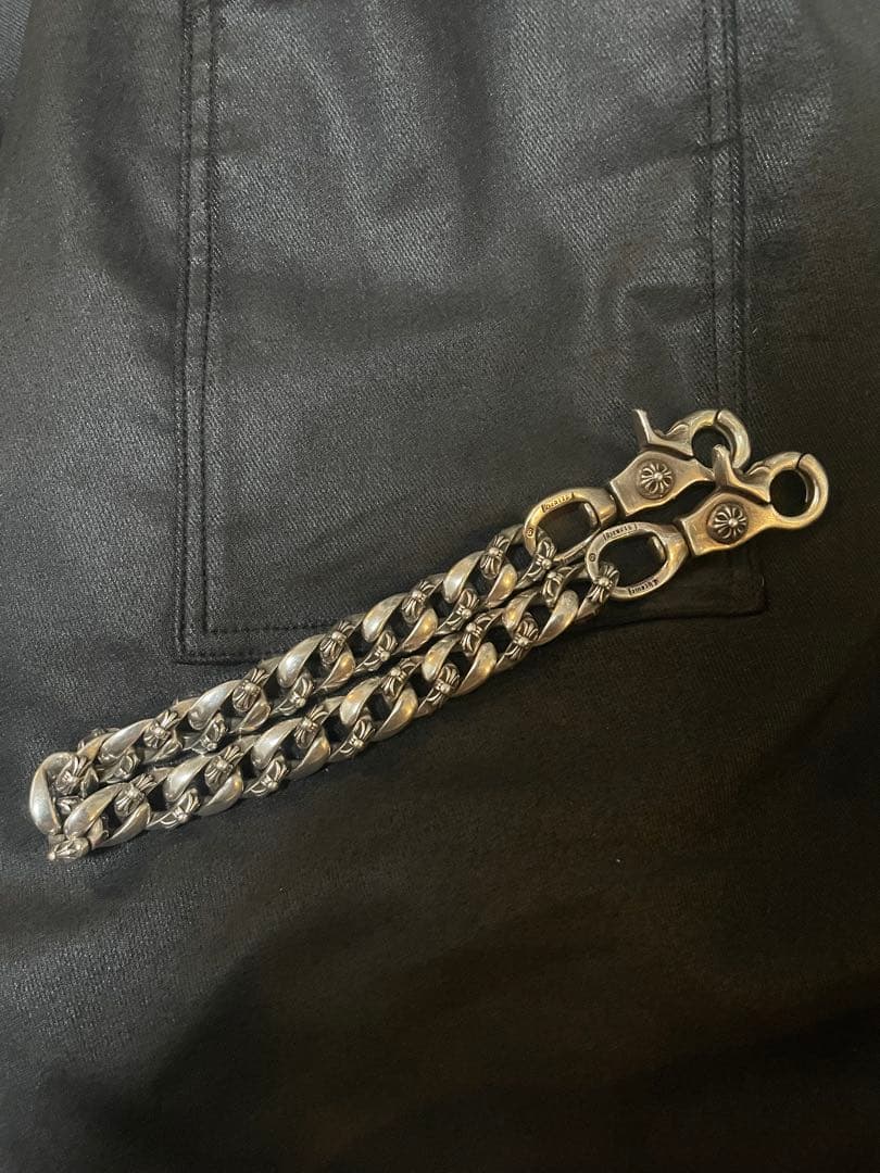 5*0様 シルバー925 ファンシー　ウォレットチェーン　クロス　ターコイズブレ