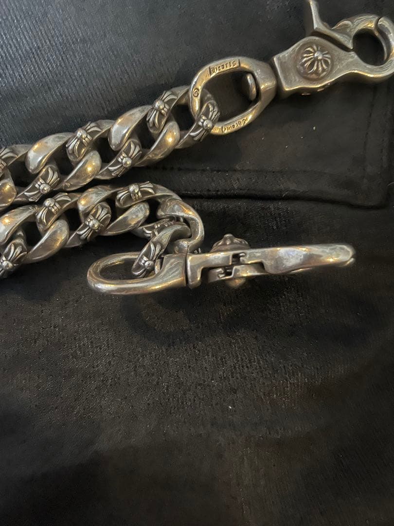 5*0様 シルバー925 ファンシー　ウォレットチェーン　クロス　ターコイズブレ