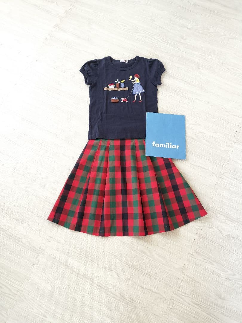 familiar 　140 スカート ファミリアチェック
