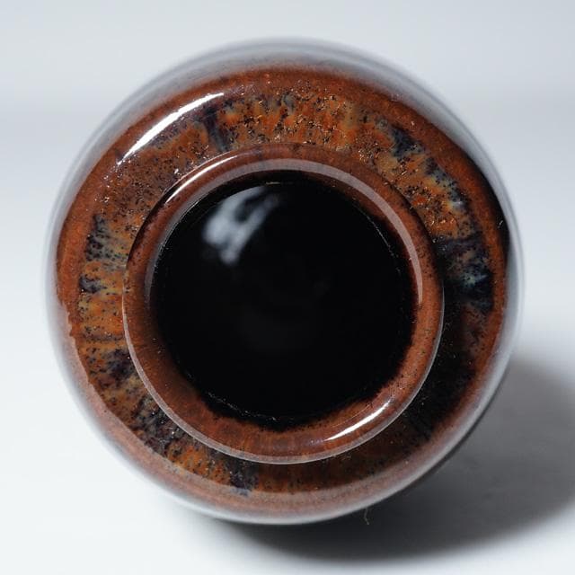 万代喜山　肩衝茶入　共箱　仕服：珠光緞子　茶道具　濃茶