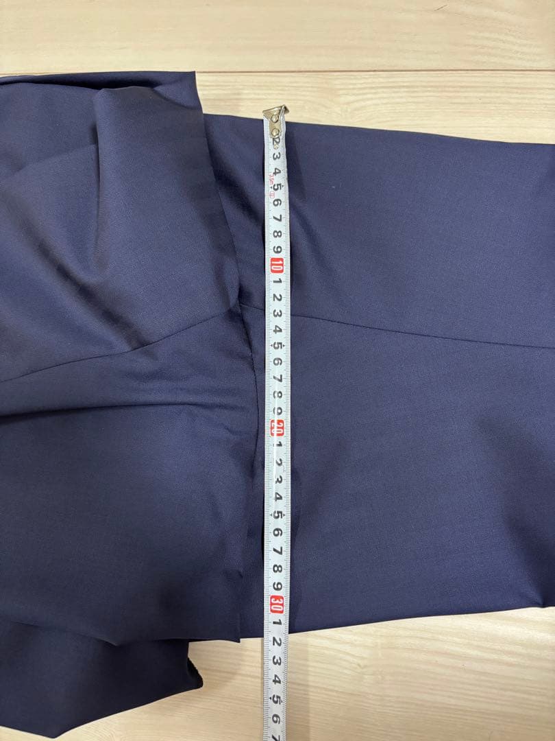 【新品未使用】デ ペトリロ　ネイビーヘリンボーンシングルスーツ　48