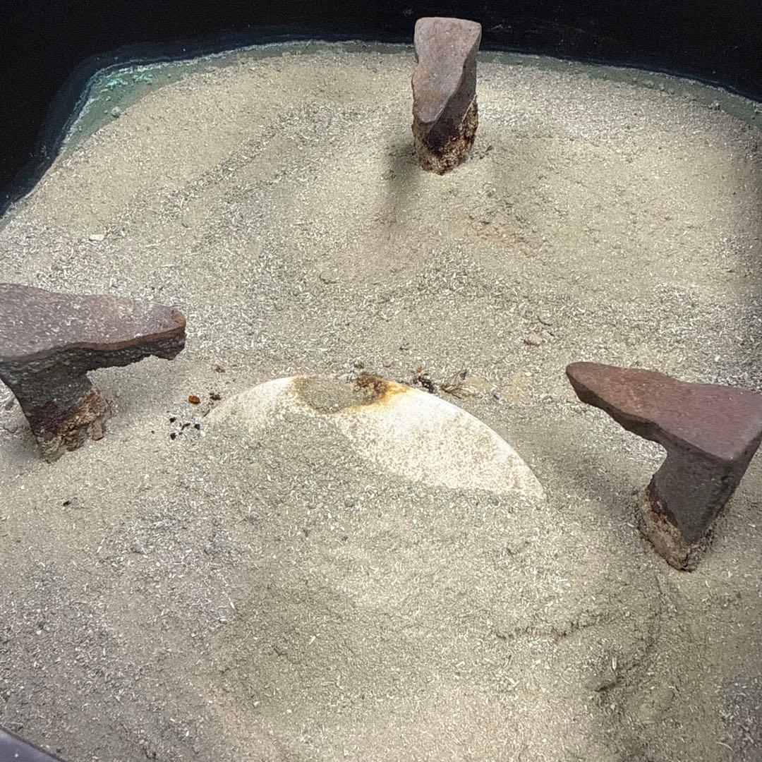 D*h様 鋳鉄製茶釜 蓋付き 工芸品 アンティーク 茶道具 灰付き 風炉 格安