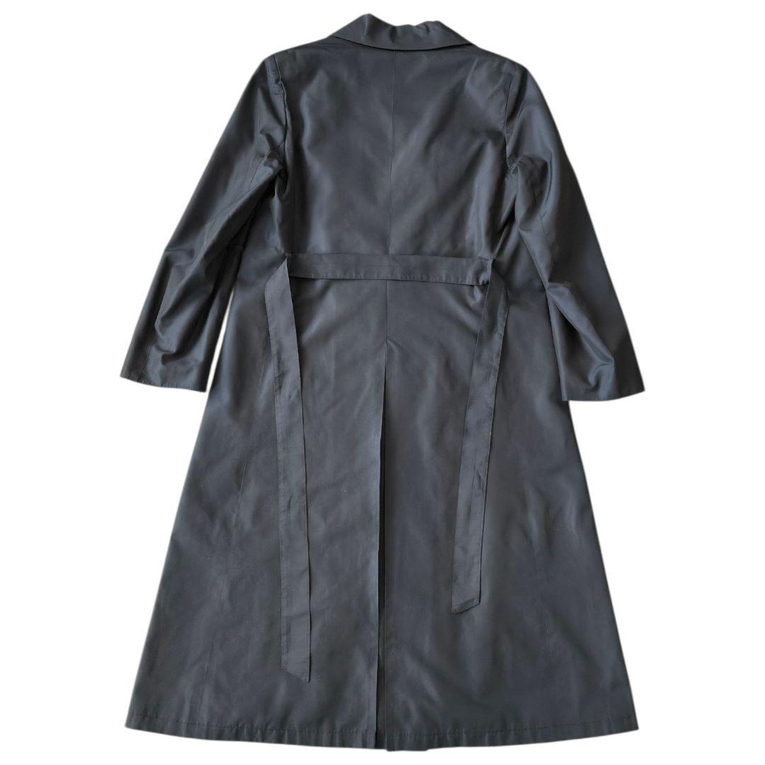 美品★HERNO ヘルノ シルク総柄ライニング コート ネイビー イタリア製