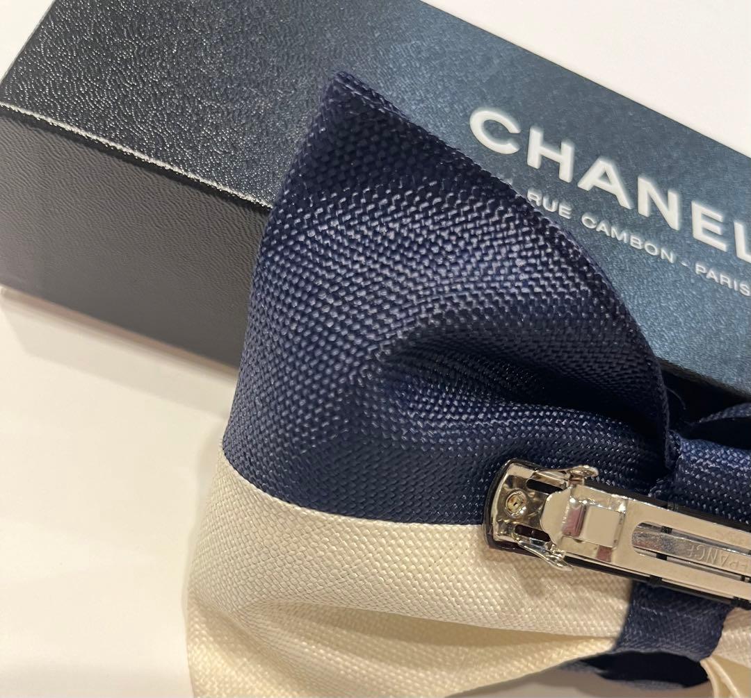 美品☆シャネル　バレッタ　カメリア✖️リボン ヴィンテージ　ヘアピン　アクセ