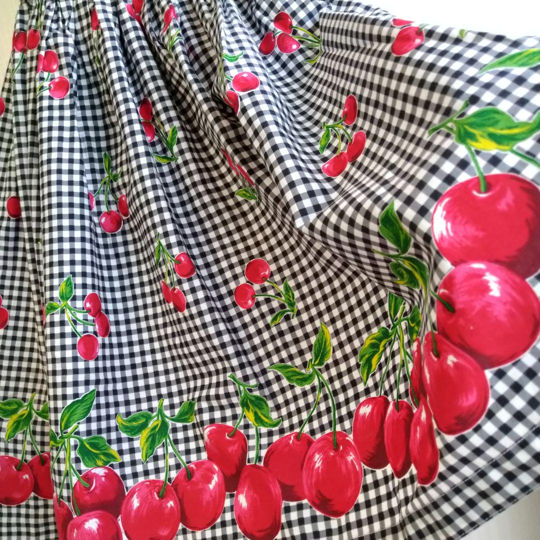 エミリーテンプル キャミソールワンピース さくらんぼ チェック 150