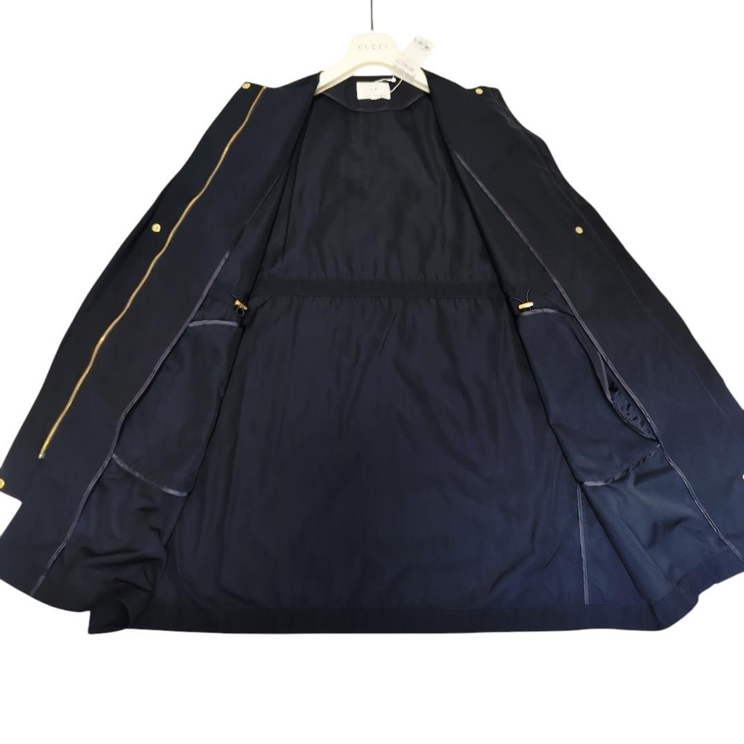 【未使用】23区 ライトツイル ノーカラーコート ブラック 撥水加工 46サイズ