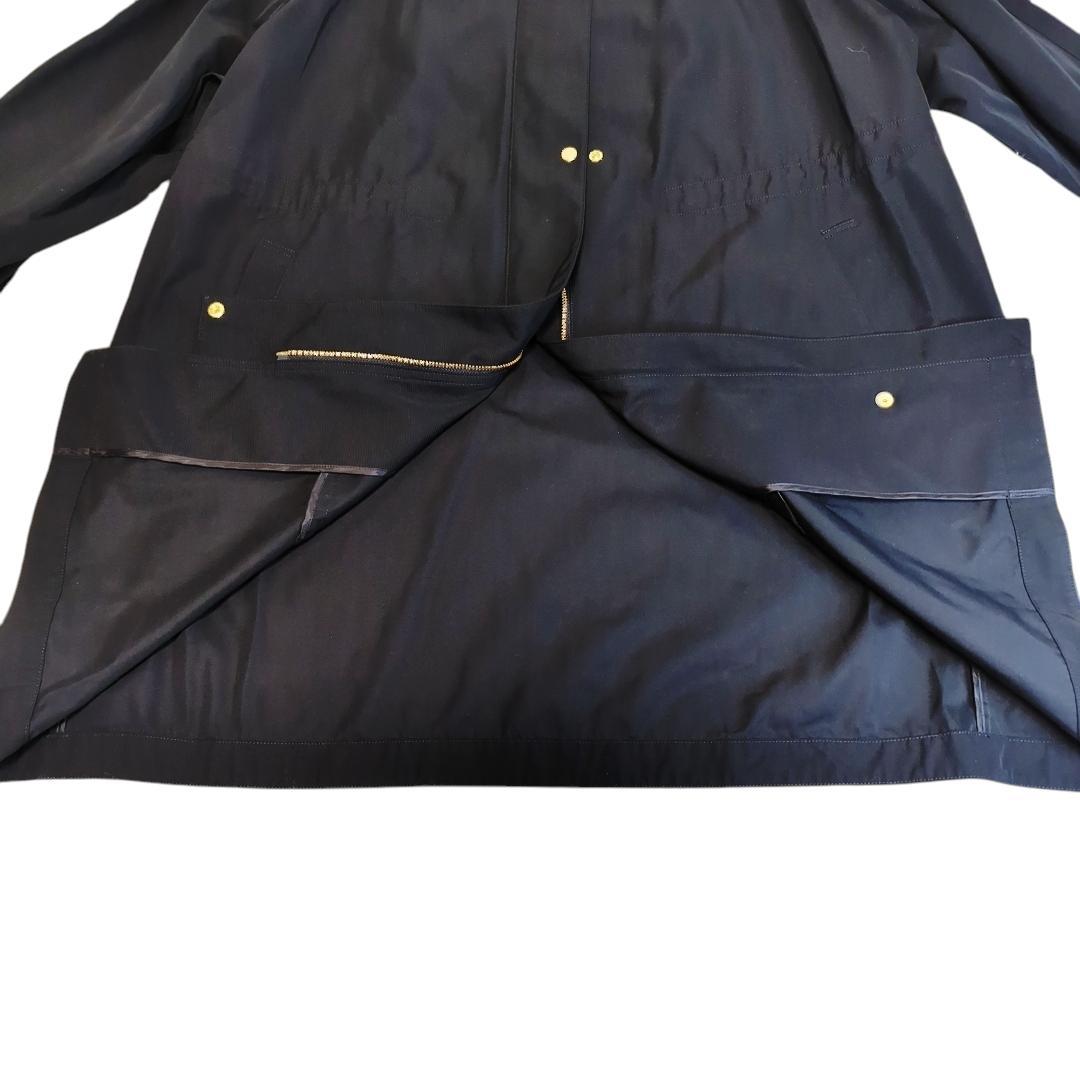 【未使用】23区 ライトツイル ノーカラーコート ブラック 撥水加工 46サイズ