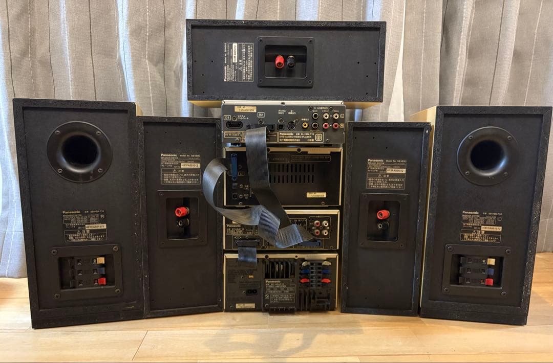 【通電確認済】Panasonic DVDオーディオシステムコンポ/スピーカー