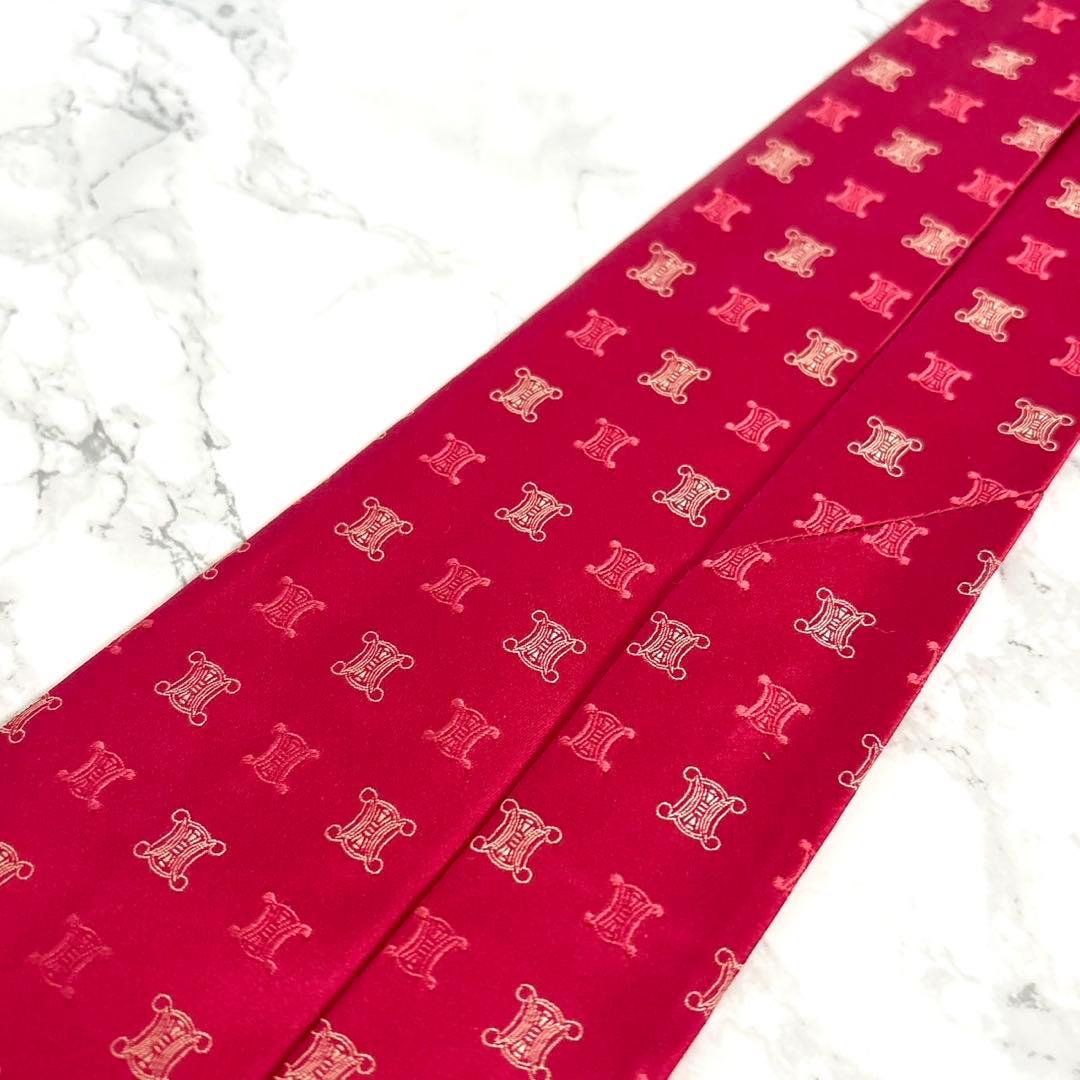 ✨ほぼ未使用✨CELINE ブランドの象徴　全面トリオンフロゴ仕様② ネクタイ