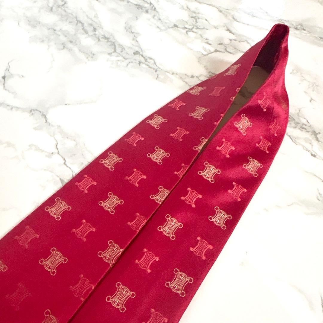 ✨ほぼ未使用✨CELINE ブランドの象徴　全面トリオンフロゴ仕様② ネクタイ