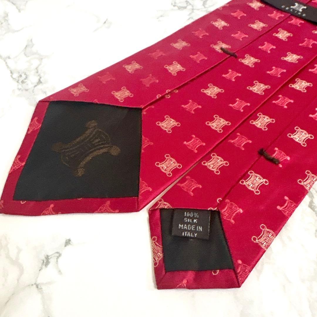 ✨ほぼ未使用✨CELINE ブランドの象徴　全面トリオンフロゴ仕様② ネクタイ