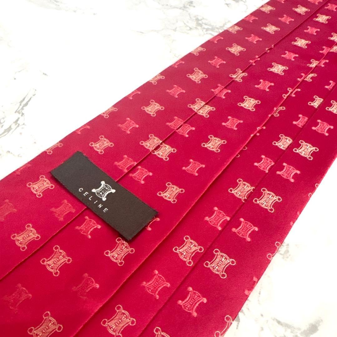 ✨ほぼ未使用✨CELINE ブランドの象徴　全面トリオンフロゴ仕様② ネクタイ