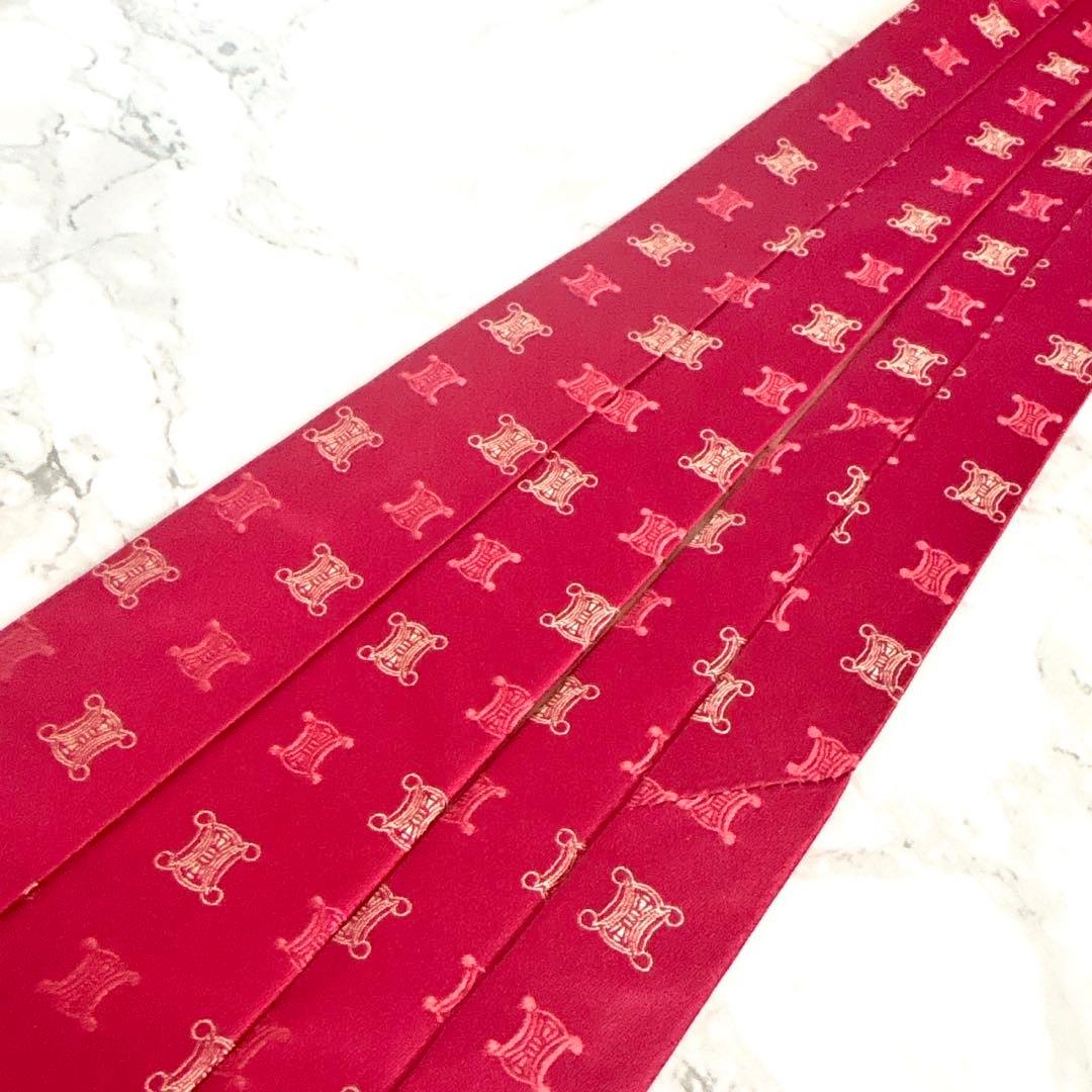 ✨ほぼ未使用✨CELINE ブランドの象徴　全面トリオンフロゴ仕様② ネクタイ