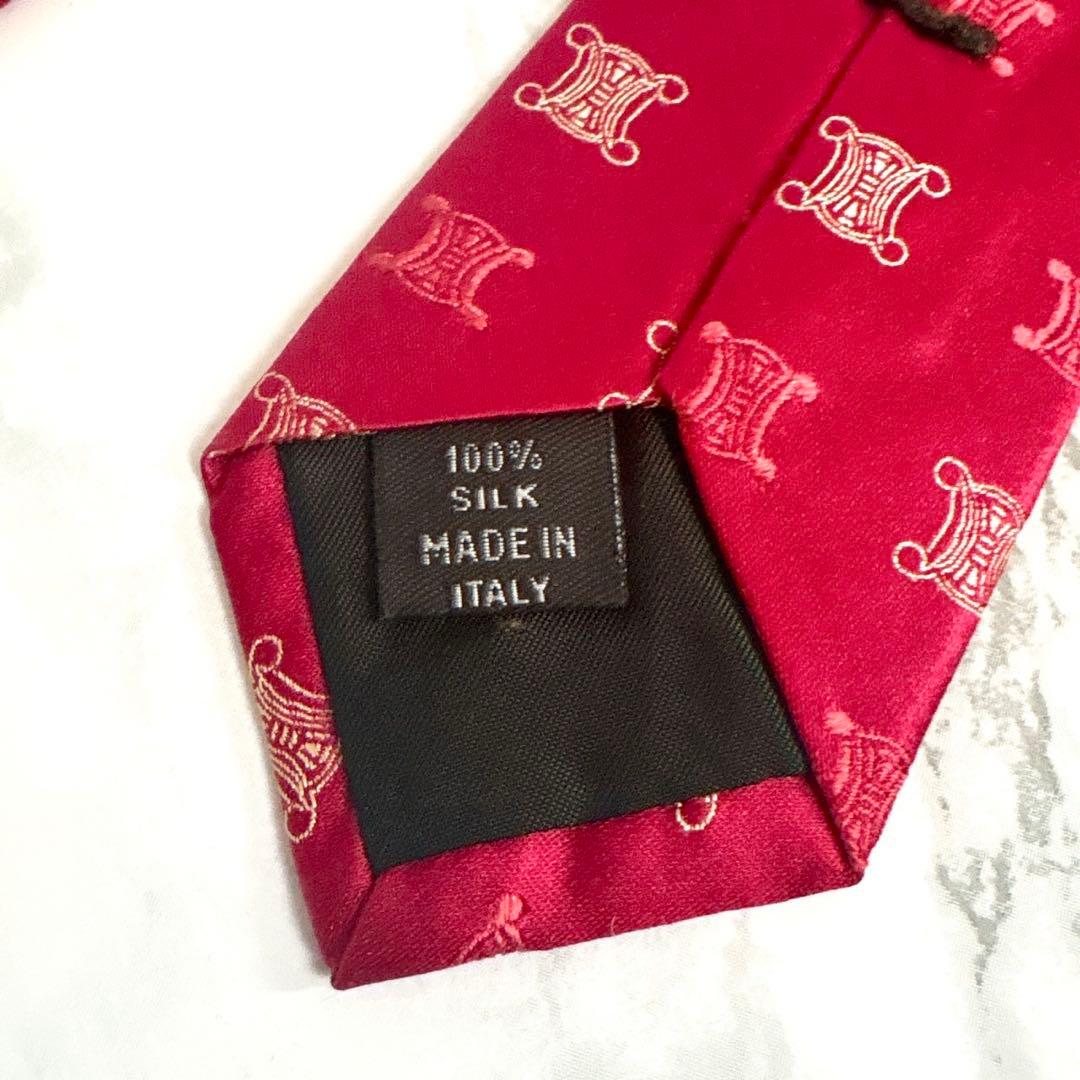 ✨ほぼ未使用✨CELINE ブランドの象徴　全面トリオンフロゴ仕様② ネクタイ