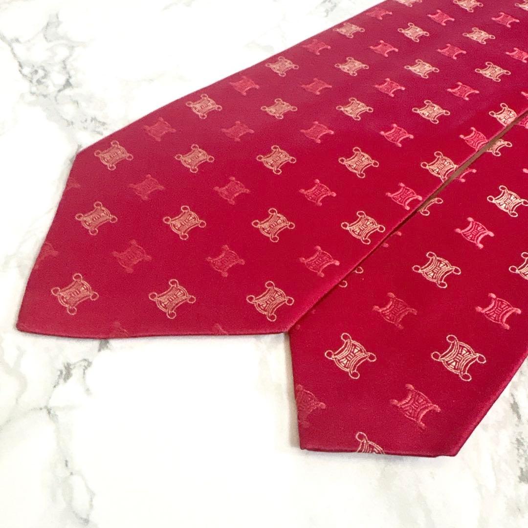 ✨ほぼ未使用✨CELINE ブランドの象徴　全面トリオンフロゴ仕様② ネクタイ