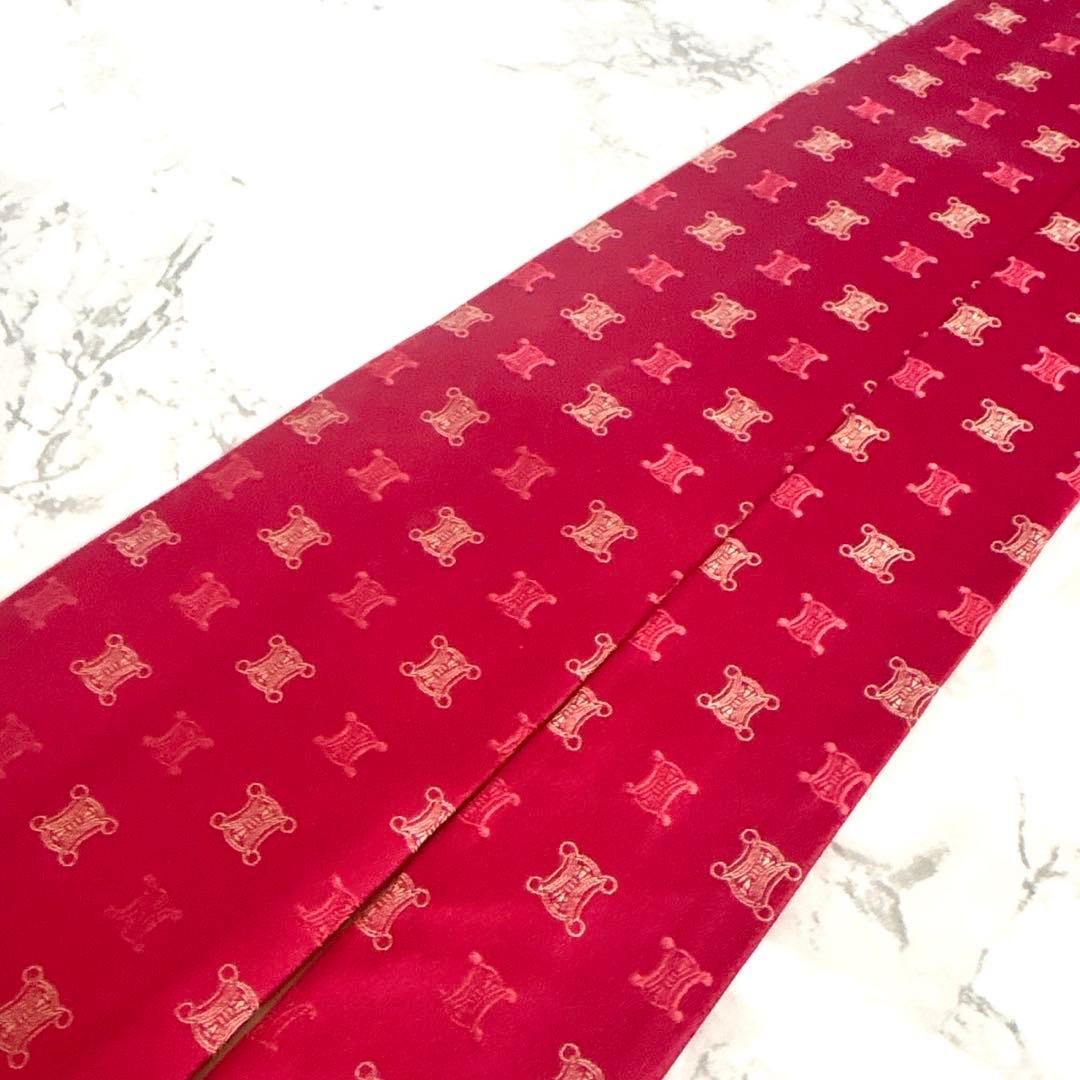 ✨ほぼ未使用✨CELINE ブランドの象徴　全面トリオンフロゴ仕様② ネクタイ