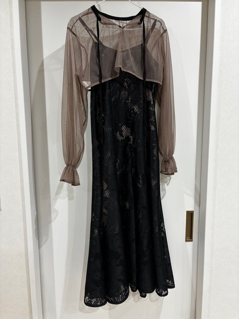 【etoll.】3way/シフォンボレロ/レースキャミドレス/S