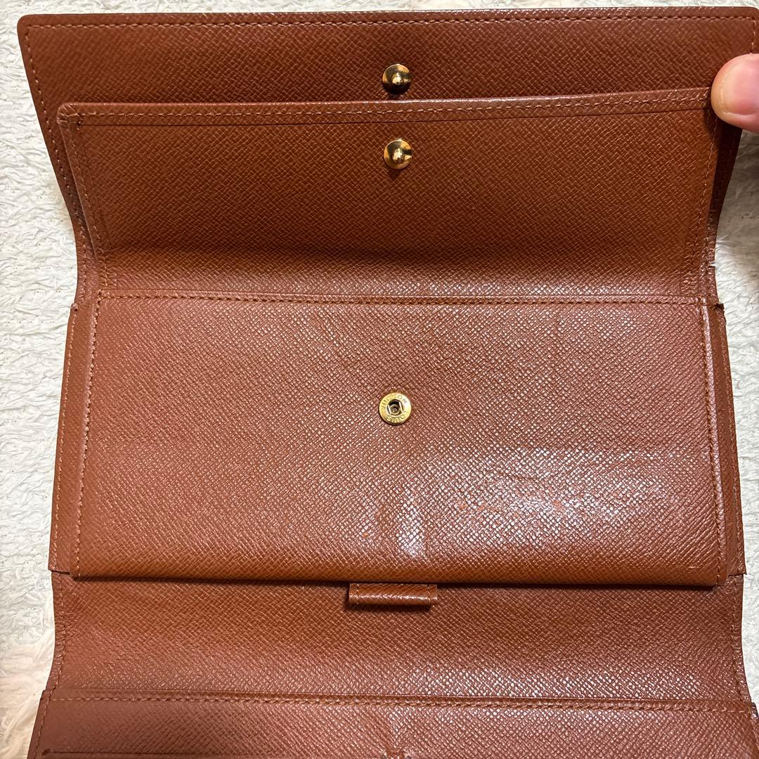 【美品】LOUIS VUITTON ルイヴィトン モノグラム 三つ折り長財布