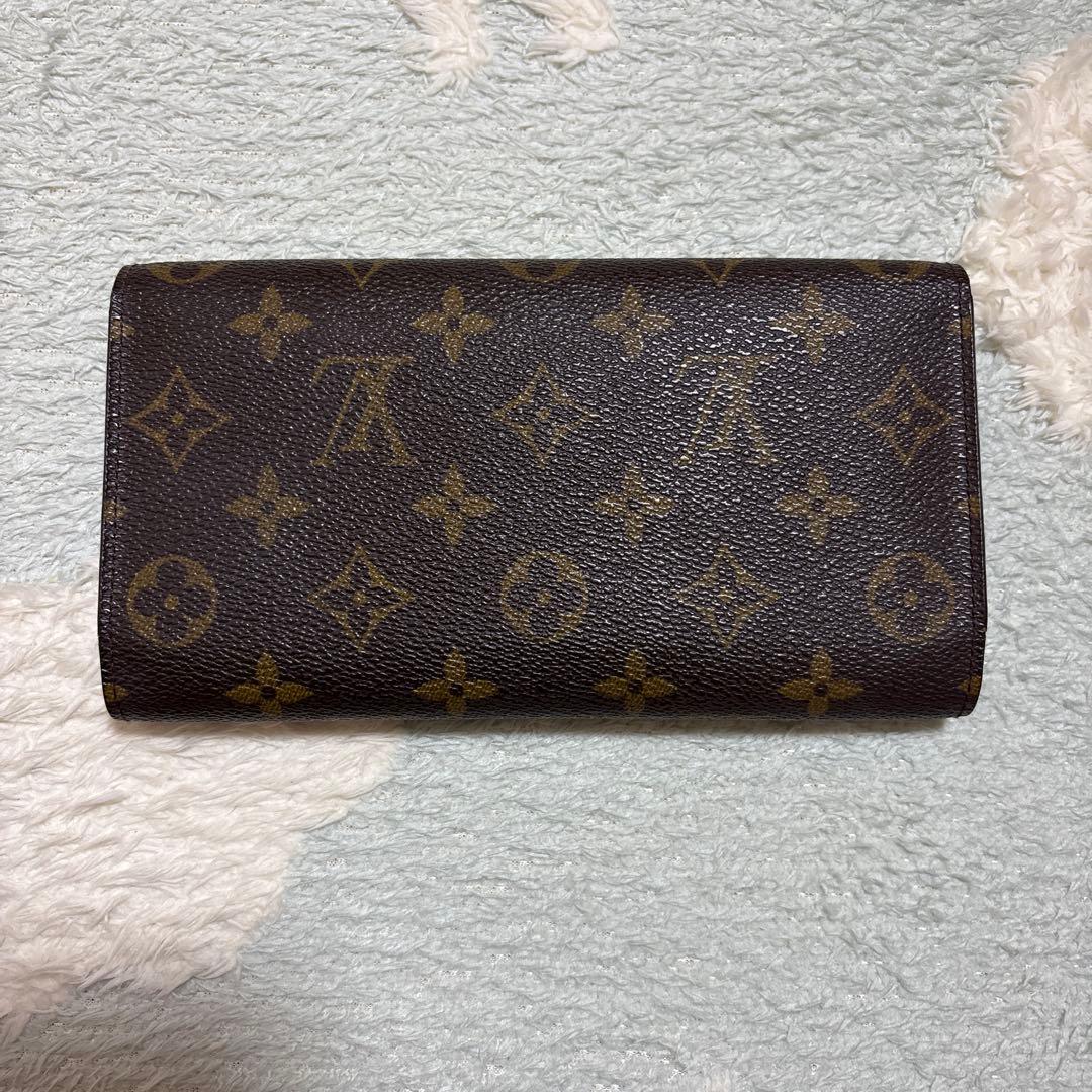 【美品】LOUIS VUITTON ルイヴィトン モノグラム 三つ折り長財布