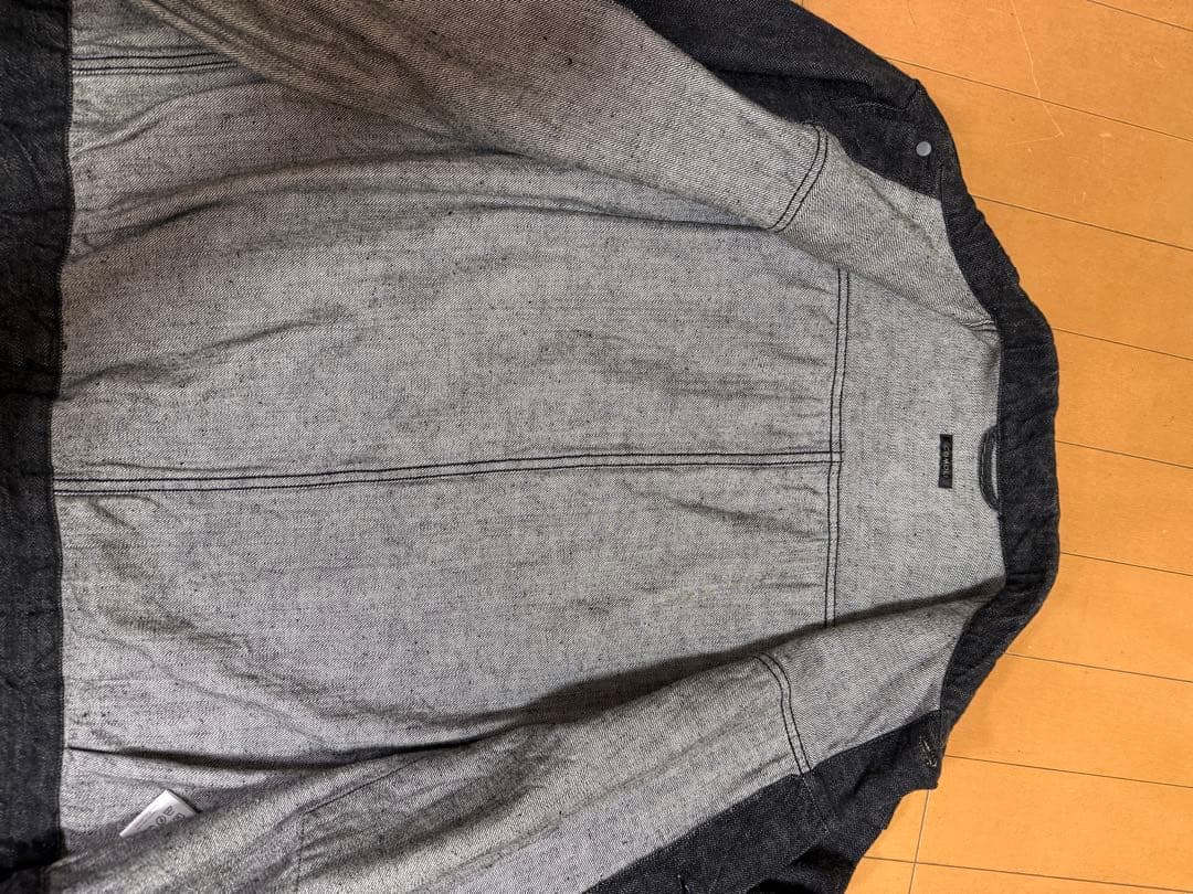 COMOLI ブラックデニムジャケット　1stタイプ　サイズ1 着画あり