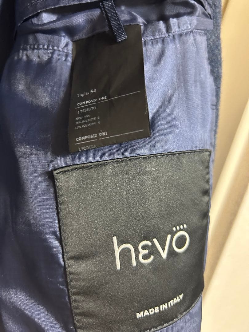 howerd...　hevo ネイビー ダブル チェスターコート 54