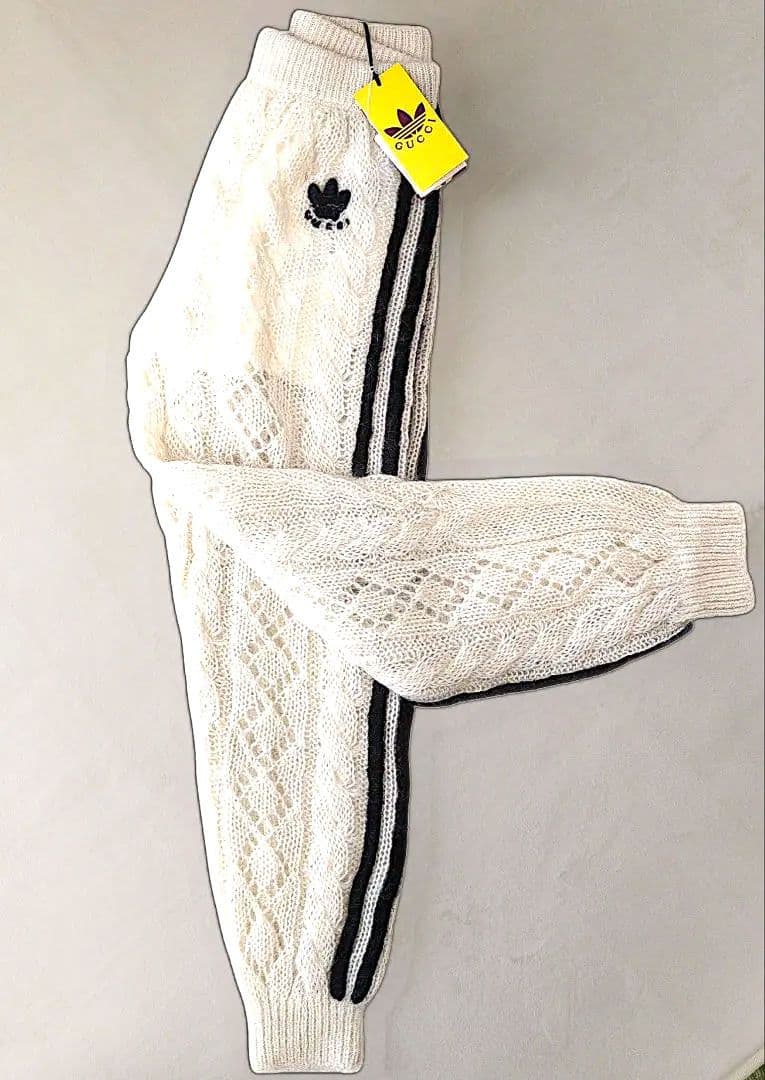 新品 GUCCI adidas モヘア ウール ニット パンツ