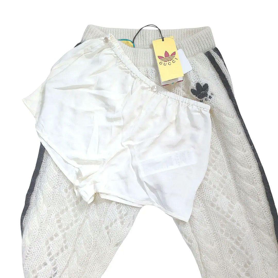 新品 GUCCI adidas モヘア ウール ニット パンツ