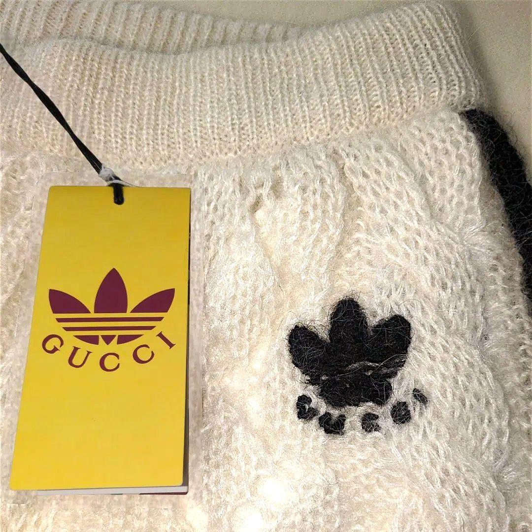 新品 GUCCI adidas モヘア ウール ニット パンツ