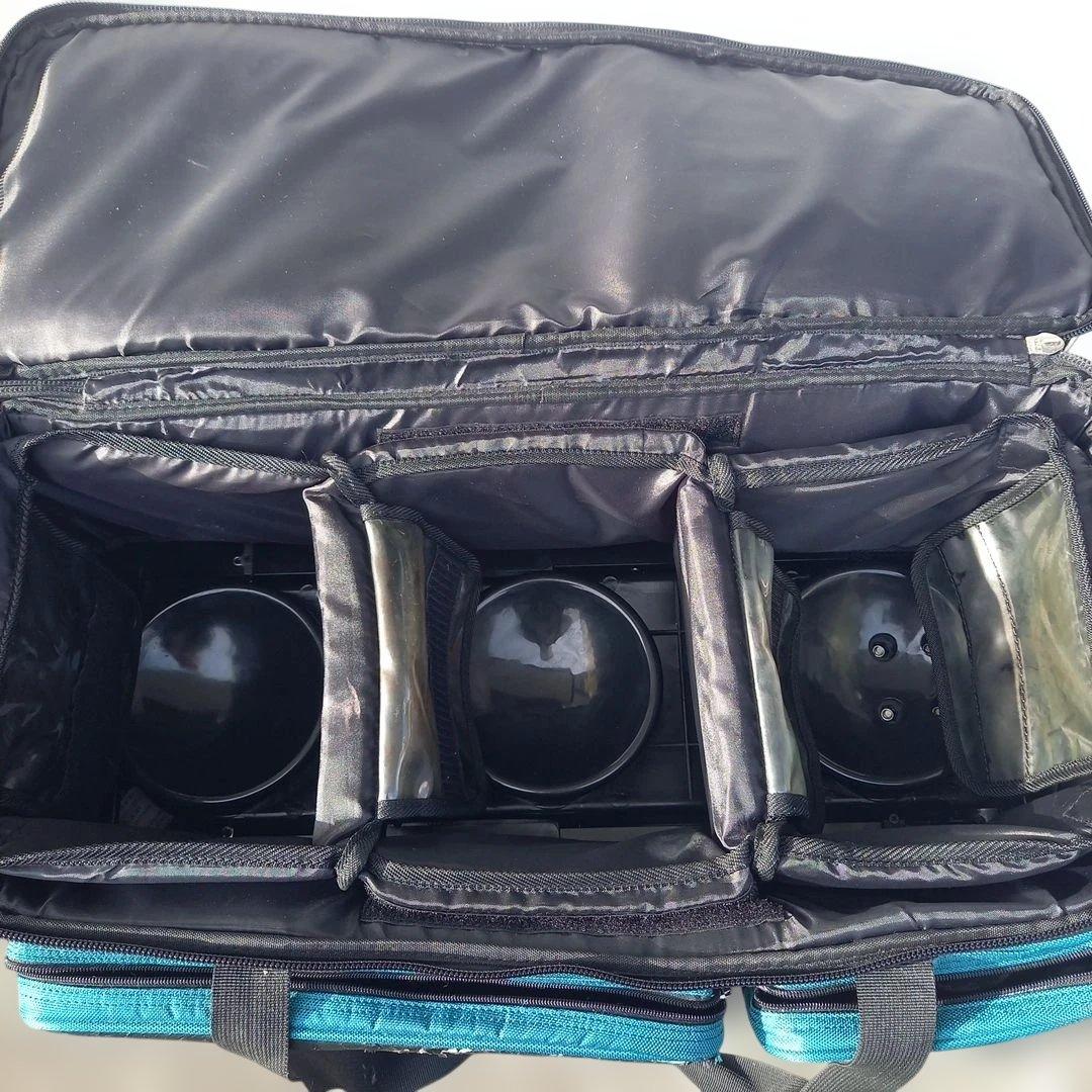 ABSブランドの「PRO-am」ボウリングバッグ（キャスター付き）