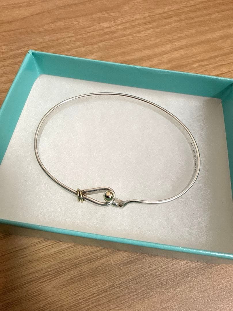 ティファニー TIFFANY フックアンドアイバ ングル シルバー ゴールド