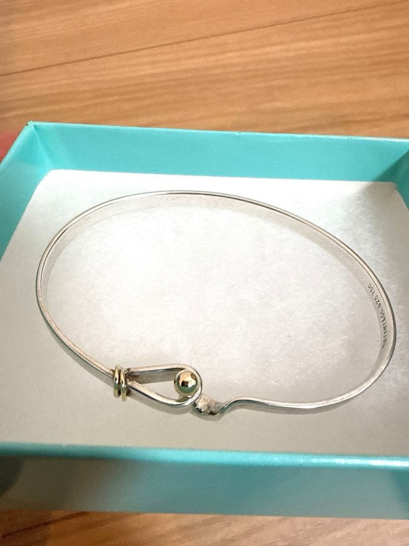 ティファニー TIFFANY フックアンドアイバ ングル シルバー ゴールド