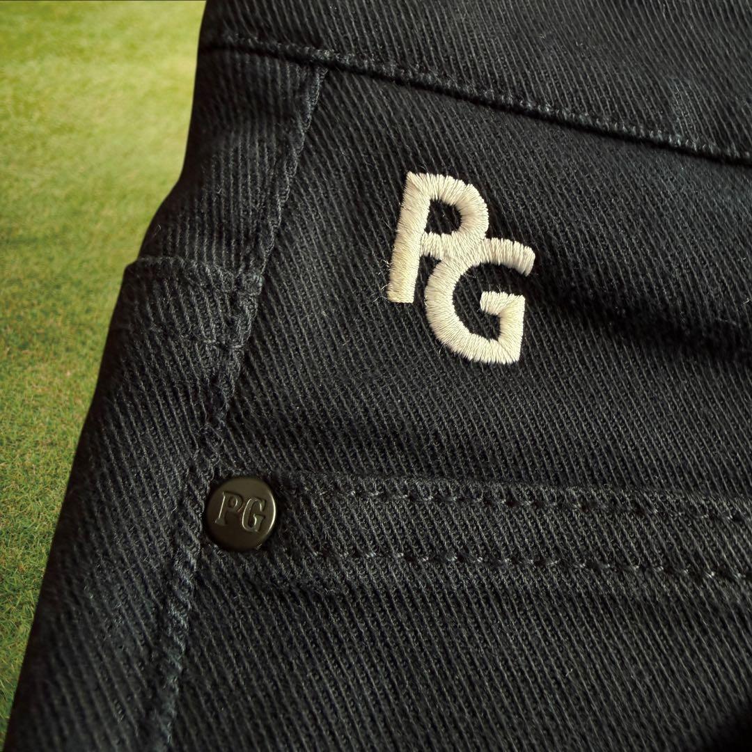 パーリーゲイツ　パンツ　M〜L相当　紺　濃紺　ネイビー　コットン素材　生地厚