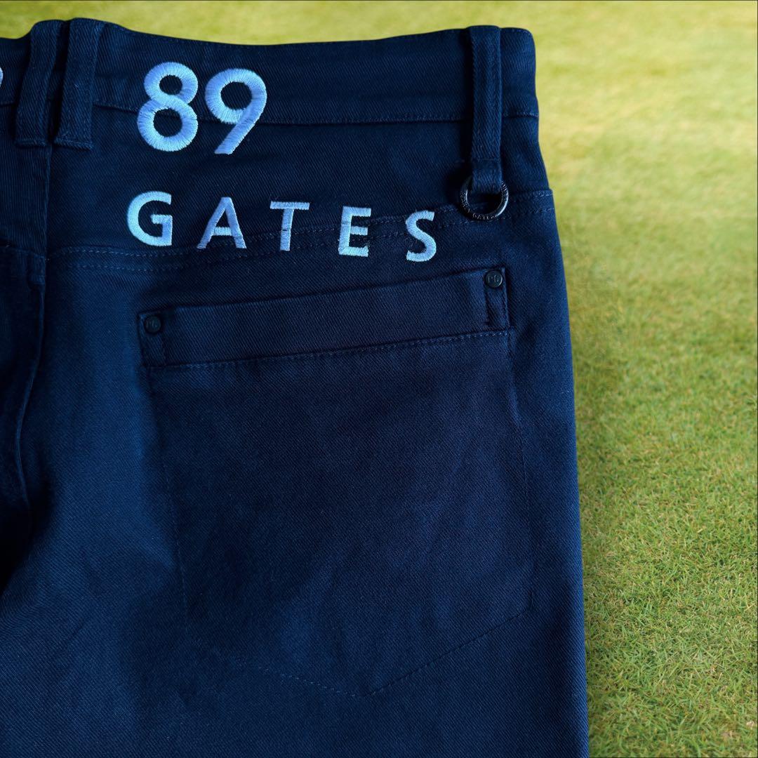 パーリーゲイツ　パンツ　M〜L相当　紺　濃紺　ネイビー　コットン素材　生地厚