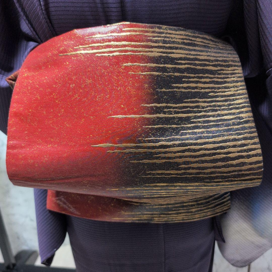 サツキ様正絹　本純金糸使用　朱色