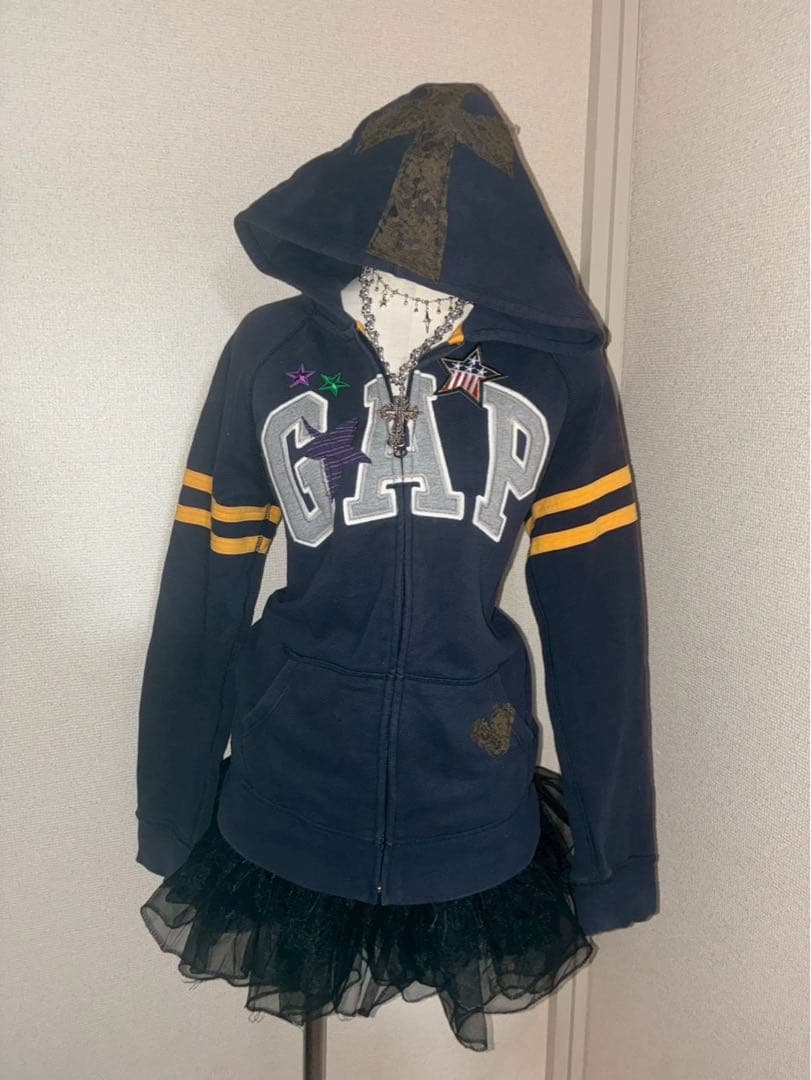 レア★y2k GAP 再構築 十字架 星 ワッペン平成ギャル フェアリーグランジ