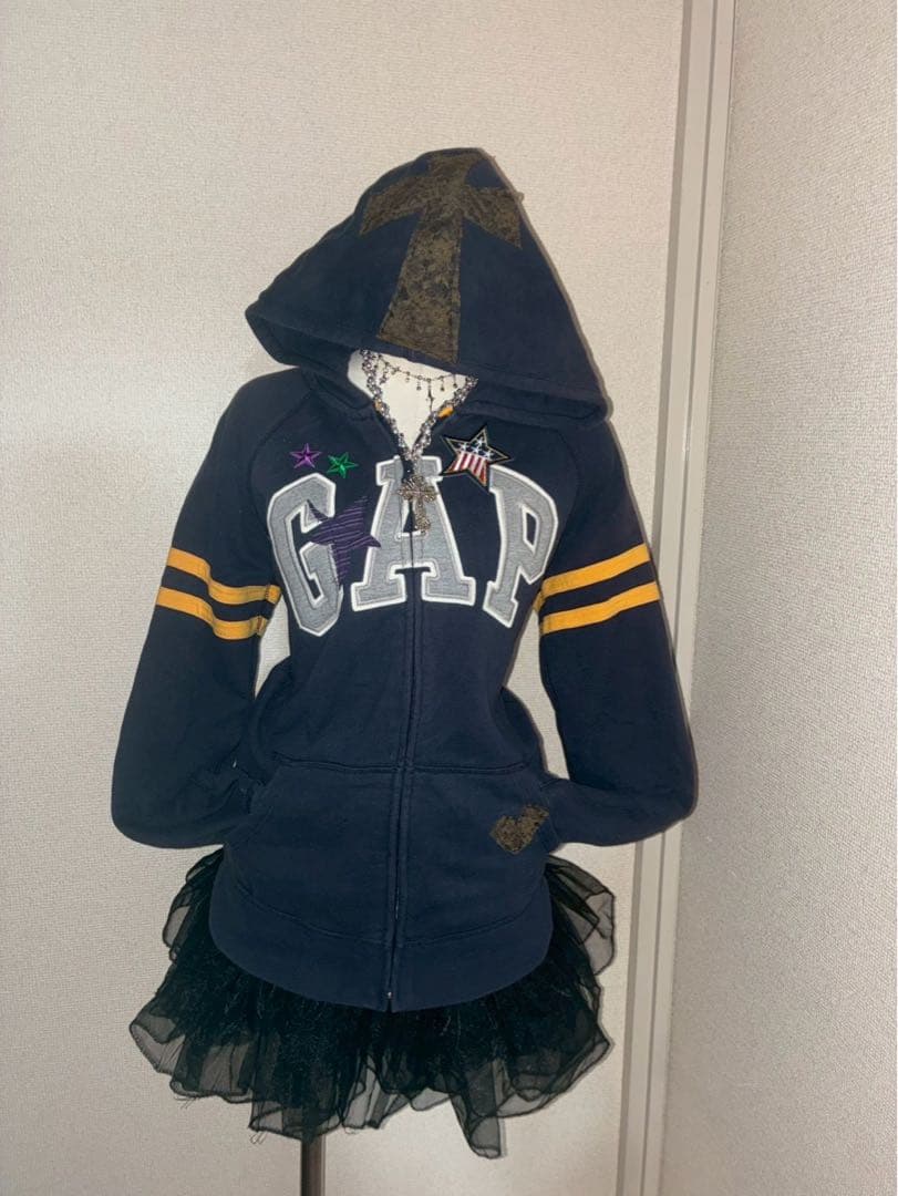 レア★y2k GAP 再構築 十字架 星 ワッペン平成ギャル フェアリーグランジ