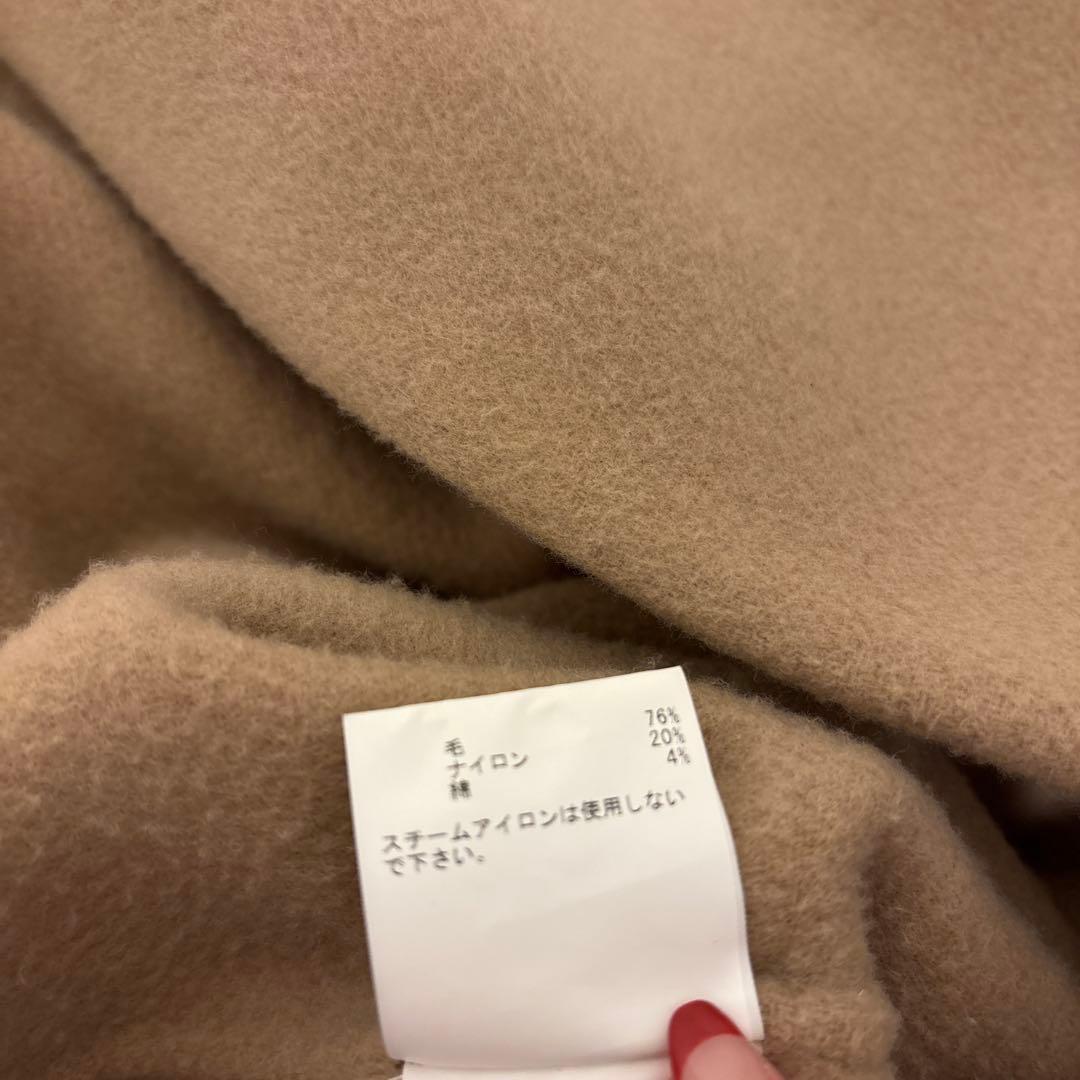 anayi アナイ　ウールナイロンリバーケープコート　34 キャメル