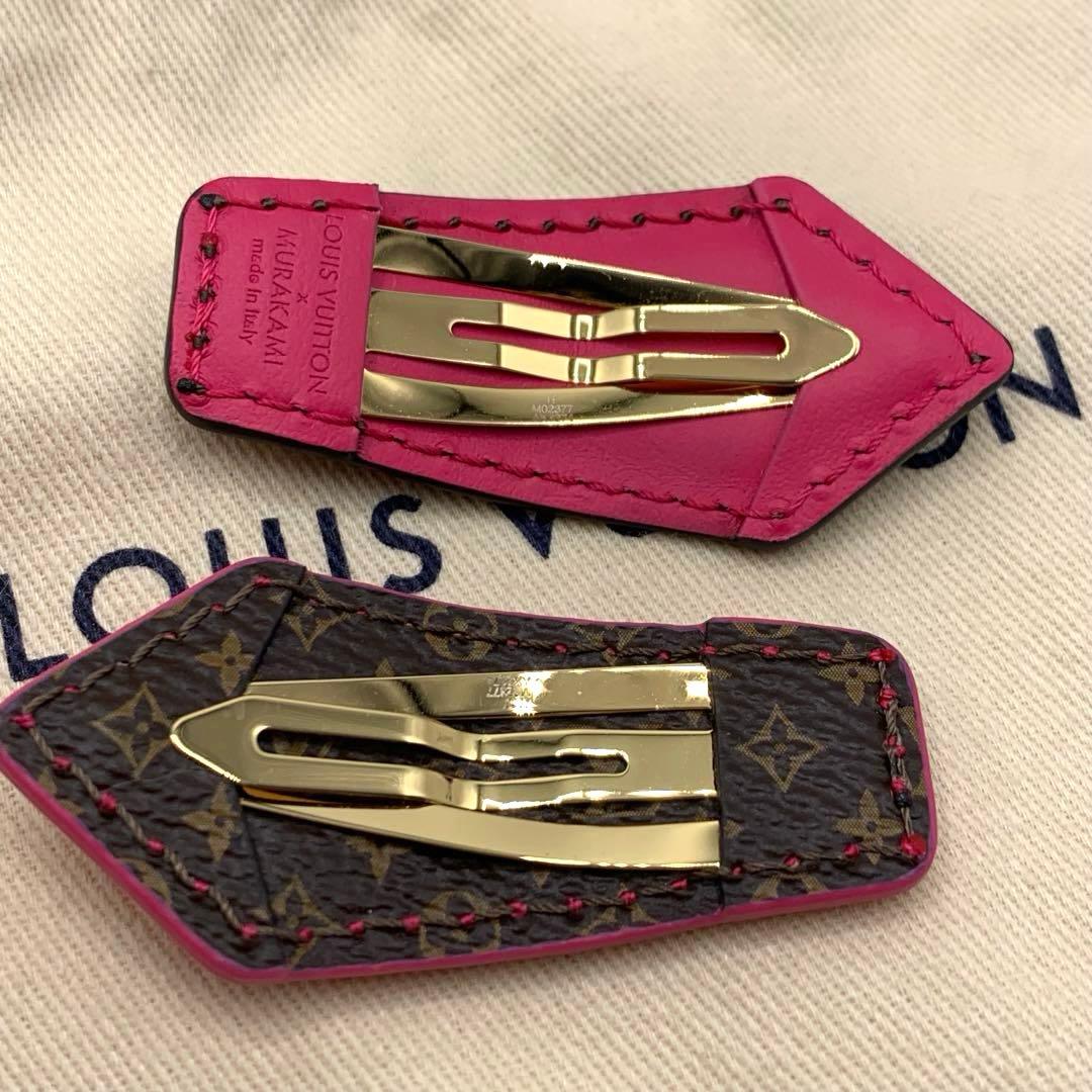 【未使用】ルイヴィトン　ヘアクリップ モノグラム　LVロゴ