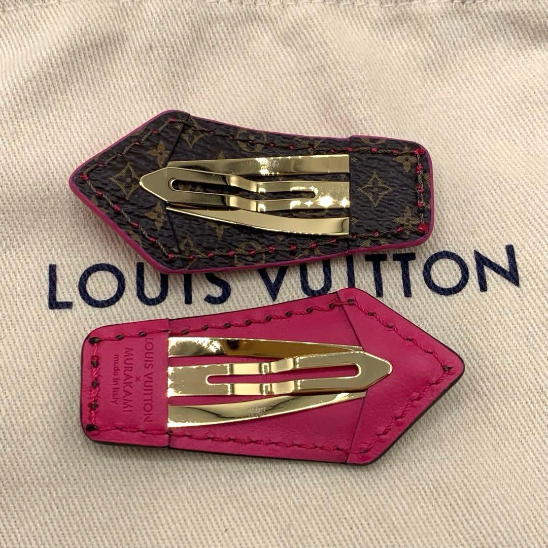 【未使用】ルイヴィトン　ヘアクリップ モノグラム　LVロゴ