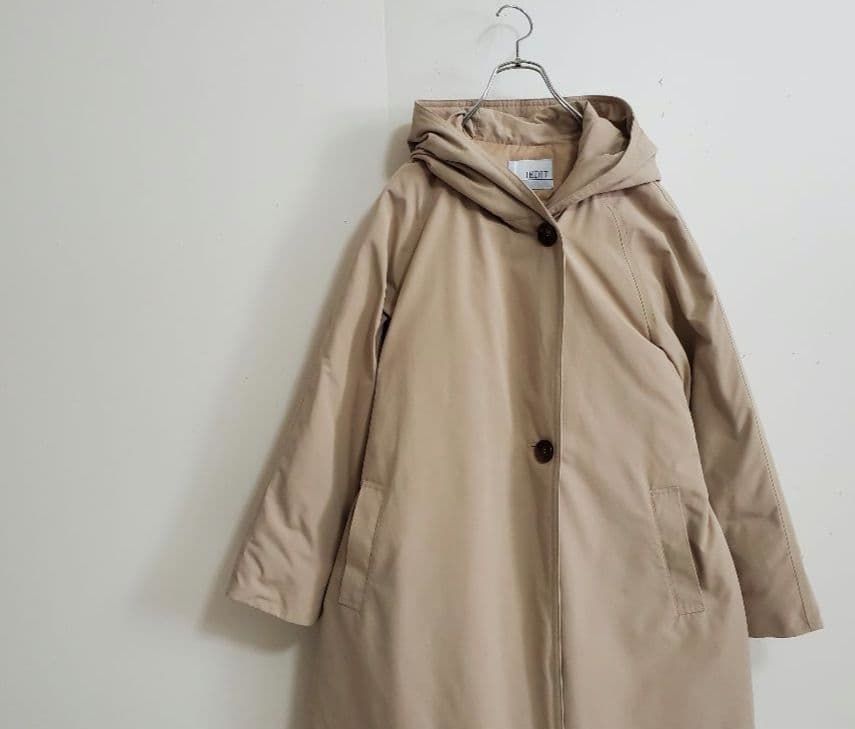 IEDIT 撥水（はっすい）素材がうれしい！すっきりロング丈ダウンコート L
