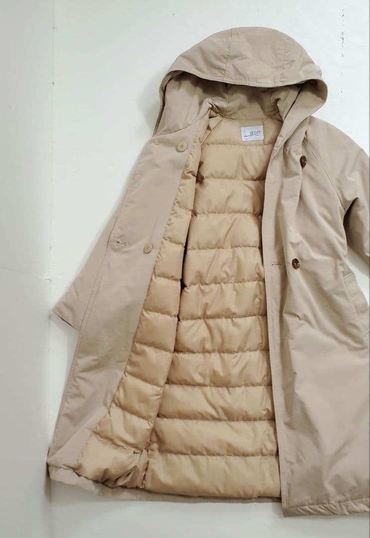 IEDIT 撥水（はっすい）素材がうれしい！すっきりロング丈ダウンコート L