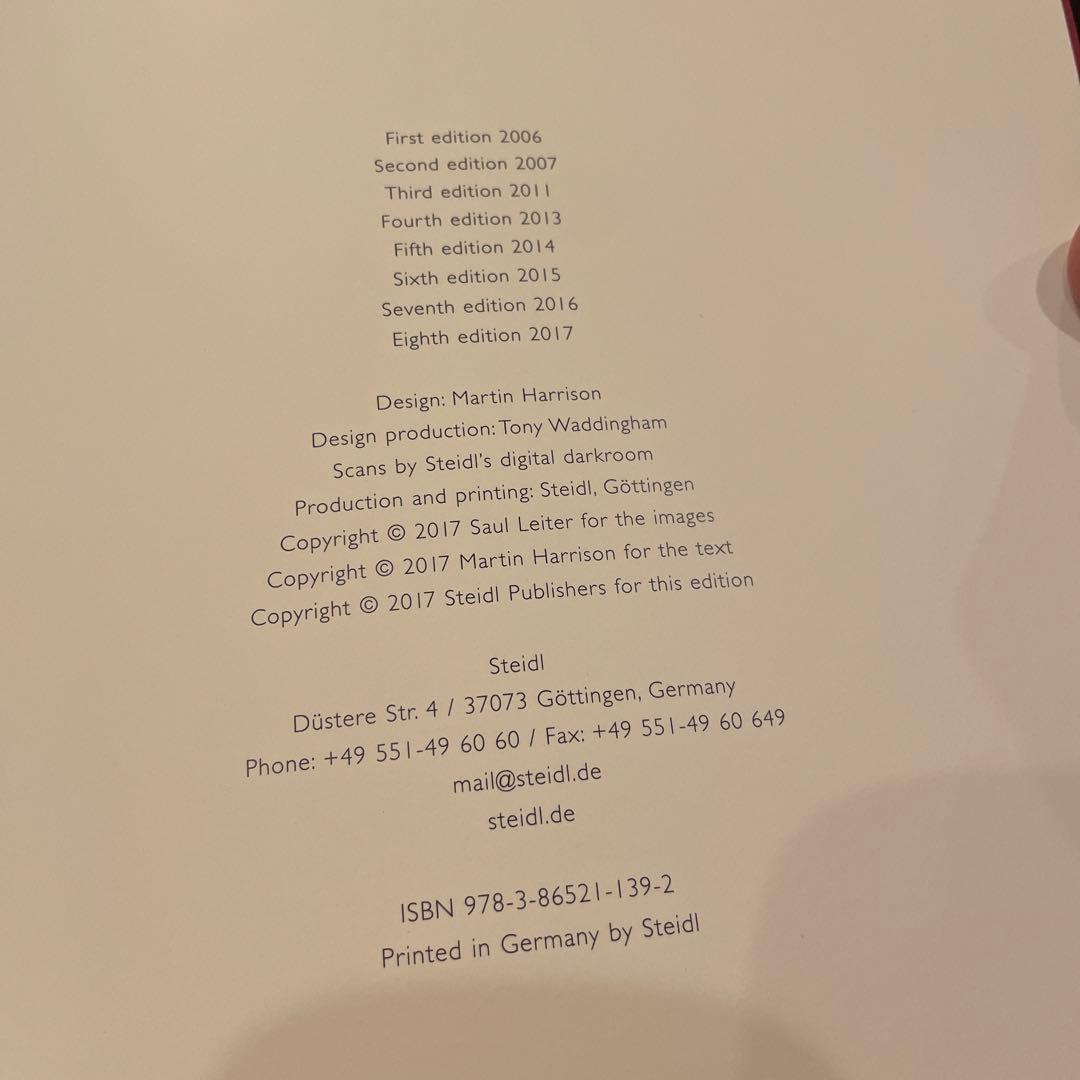 【ソールライター写真集】アーリーカラー