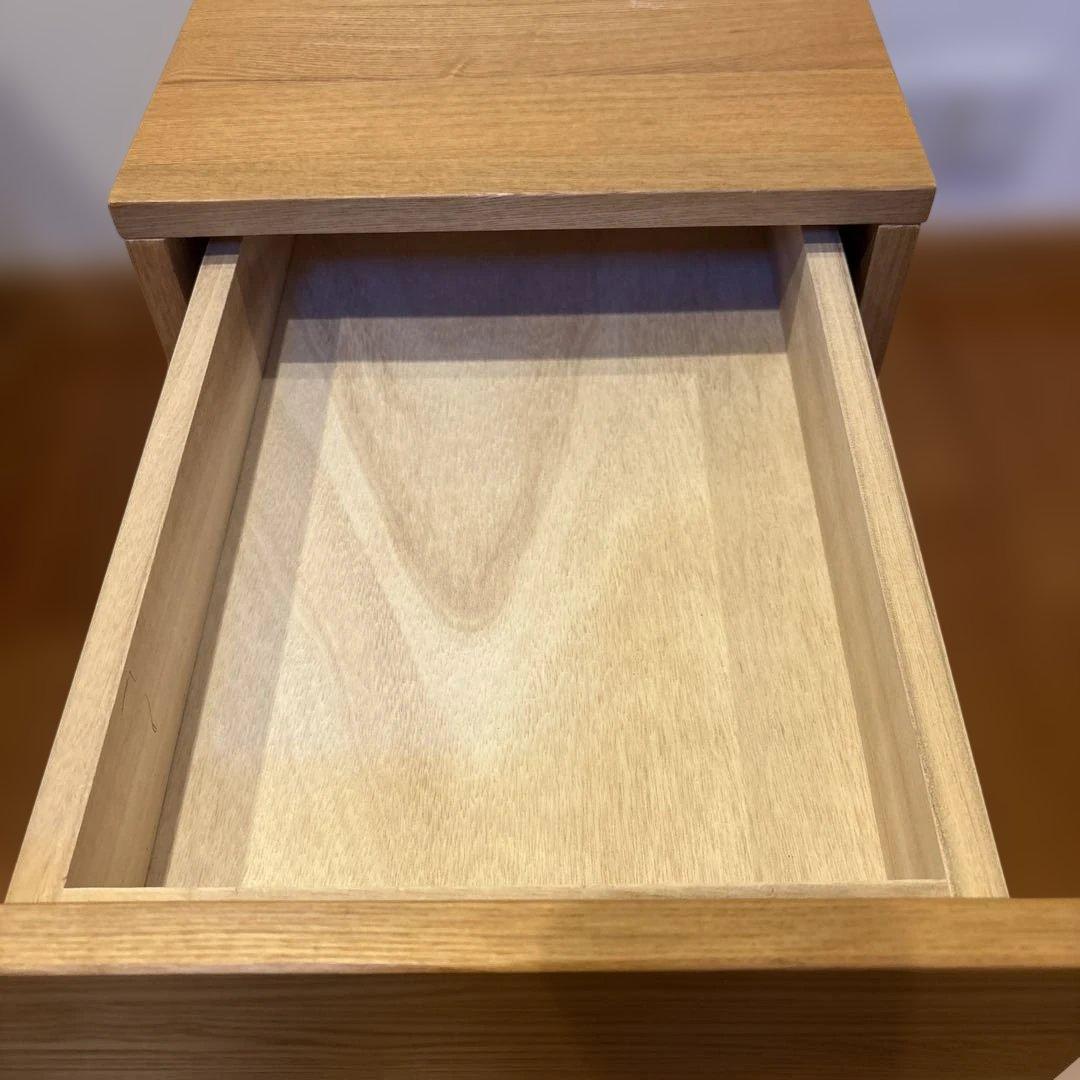 無印良品　無垢材デスクキャビネット　オーク材