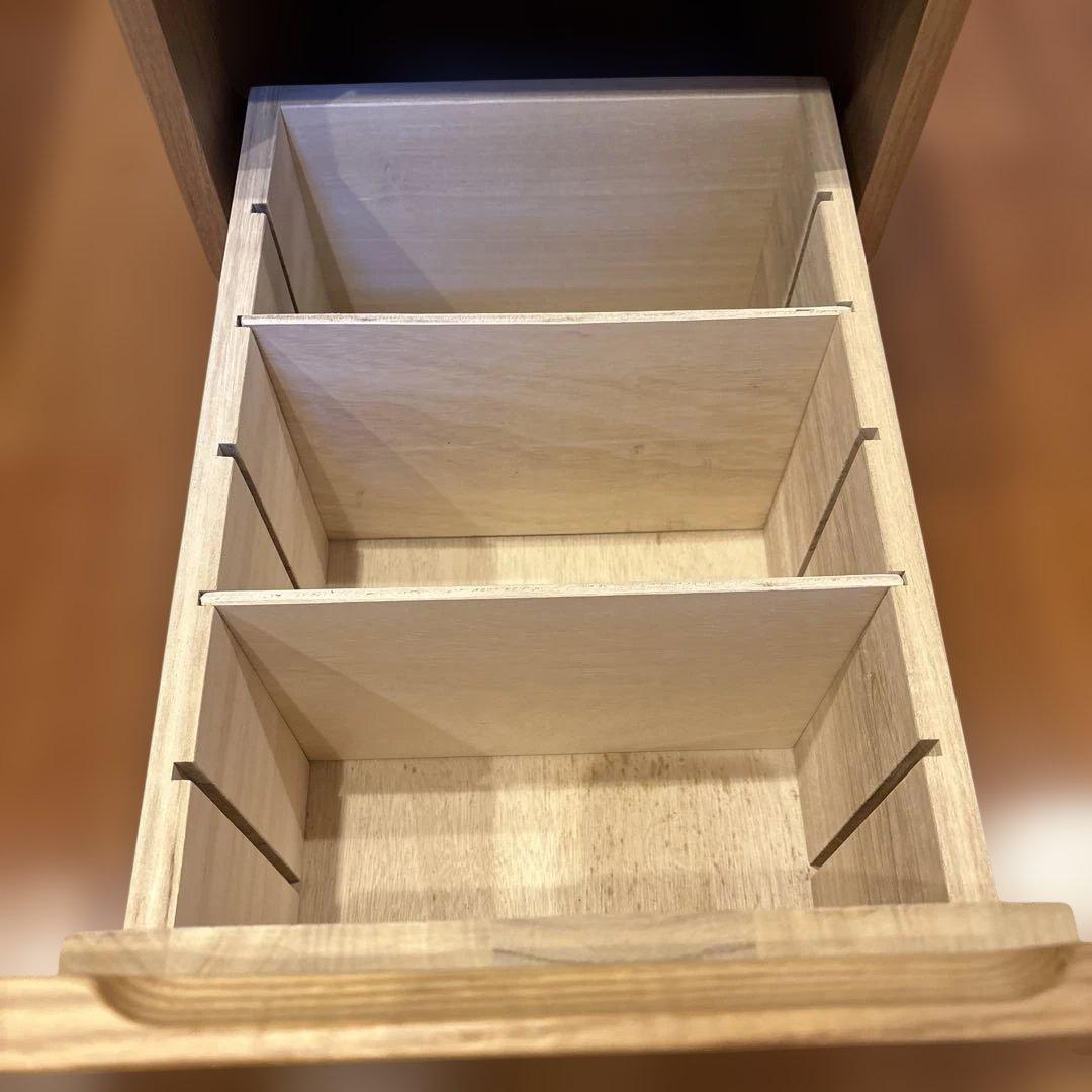 無印良品　無垢材デスクキャビネット　オーク材