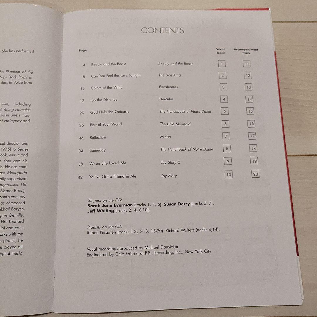 Disney Contemporary Songs 楽譜集とCDセット