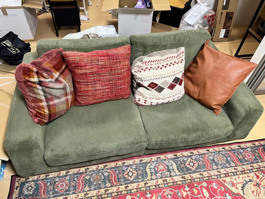 ニコアンド　グリュックソファ　グリーン