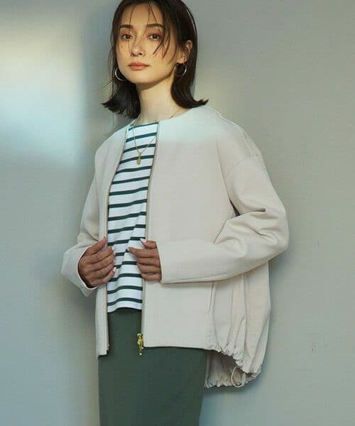 23区【洗える】コットンエアー ギャザー ライトアウター